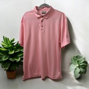 PGA‎ TOUR Pink Golf Polo Shirt Short Sleeve Moisture Wicking Mens Large